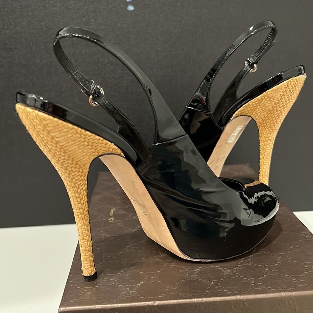 Gucci Patent Peep Toe Heels - Picture 7 of 10